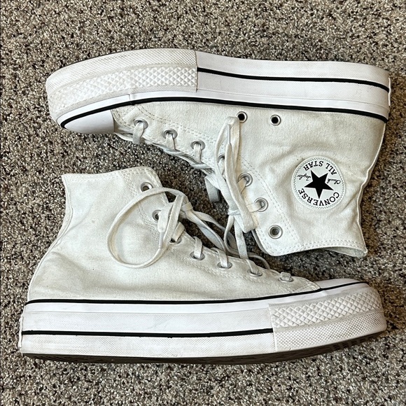 CONVERSE Chuck Taylor All Star Lift Womens High Top Shoes White size 9 - Picture 8 of 16